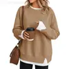 Sudadera gruesa de manga larga con bloques de color para mujer de Amazon, serie con stock a largo plazo, superventas de otoño/invierno, estilo casual para parejas