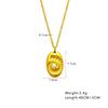 Selecciones de Influencers de Estilo Ins Europeo y Americano Cadena Clavicular Chapada en Oro de 18K Cadena Golden Retriever Collar con Colgante de Acero de Titanio Dorado Que No Se Desvanece