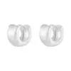 Pendientes de Aro Lisos Cepillados Casuales Diarios para Mujer, Diseño de Lujo Accesible, Pendientes Compactos de Alta Gama con Cierre de Plata, Pendientes Versátiles de Moda