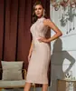 Yizhilian Vestido de Noche Elegante Clásico Europeo y Americano con Cuello Halter y Tiras Color Borgoña Ajustado al Cuerpo Sexy Vestido Ol