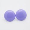Aretes de Tuerca de Plástico Estilo Mujer Redondos Grandes Cuentas de Color Sólido Aretes Combinables Clip para la Oreja Comercio Exterior Transfronterizo Europeo y Americano Aretes de Tuerca
