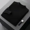 Outono e inverno homens meia gola tartaruga Raglan camisola de caxemira suéter masculino cor sólida all-match pura cashmere malha camisa de fundo homens