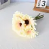 Buquê de Crisântemo Simulados Tecido de Seda Girassol Girassol Pequeno Buquê Margarida Crisântemo Holandês Adereços de Fotografia