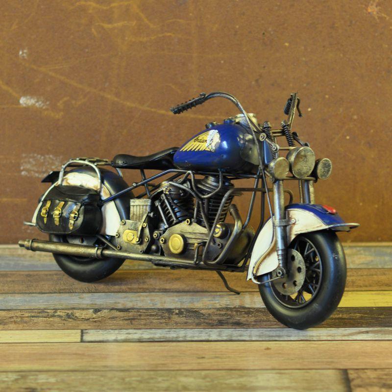 铁艺复古摩托车批发家居摆件手工饰品办公室内房间工艺品装饰摆设