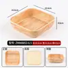 Plato de exhibición para buffet de olla caliente sukiyaki con diseño de madera de melamina, plato giratorio rectangular para verduras y champiñones