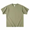 Algodón de Xinjiang 400g Peso Pesado Sencillo Algodón Puro Manga Corta Hombre Mujer Camiseta Atuendo de Pareja Camiseta Capa Base Top Americano de Media Manga