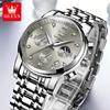 Reloj Marca Oulisi Reloj de Cuarzo Multifunción Cronógrafo de Tres Ojos Resistente al Agua Negocios para Hombre Reloj Transfronterizo para Hombre