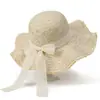 Chapéu de palha estilo francês para mulheres, chapéu de sol de aba larga para o verão, chapéu de praia para o litoral, chapéu de palha para férias, chapéu de sol