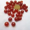 Ágata Roja Perforada a la Mitad Sin Perforar Cuentas Redondas Cuentas Sueltas Joyería Estrella Luna Ojo Mil Bodhi Pendientes de Botón Incrustados Pasadores Uso