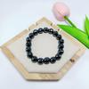 Pulsera de cálculos biliares negros, pulsera de hematita con colgante, pulsera elástica de cuentas sencillas, pulsera magnética para hombre, accesorios de bricolaje