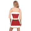 Fantasia de cosplay para festa de Natal T-shirt e saia com estampa digital 3D top falso de duas peças