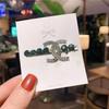 Nuevo Estilo Simple y de Moda Estilo Chanel Accesorios para el Cabello de Pedrería de Cristal Mismo Estilo que los Celebridades de Internet Accesorios para el Cabello Pasador Estilo Chanel Adorno para la Cabeza