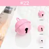Metal Pintado Color Macaron Pequenos Sinos Chaveiro DIY Boneca Pingente Pet Acessórios Multi-Tamanho Atacado