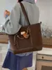 Bolso Retro Estampado de Leopardo para Mujer, Gran Capacidad, Nuevo Bolso de Hombro Versátil Otoño e Invierno, Bolso Tote Texturizado para el Trabajo y los Viajes