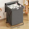Cesto de Roupas Sujas, Cesto de Armazenamento de Lavanderia de Grande Capacidade, Rack de Armazenamento Dobrável para Uso Doméstico, Cesto de Lavanderia para Banheiro