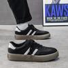 Zapatos de Entrenamiento Alemanes de Cuero de Microfibra Estilo Nuevo Primavera y Otoño, Zapatos de Algodón Versátiles de Moda con Suela Gruesa, Tenis Casuales para Hombre - Liquidación