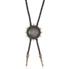 Transfronterizo Nuevo Creativo Retro Cuerda Trenzada Corbata de Lazo Collar Accesorio Colgante Floral Simple Hebilla de Corbata Bolo