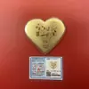 Barra de Ouro em Forma de Coração de 52mg, Ouro Puro 999, Dia dos Namorados, Presente de Aniversário, Ouro Atacado