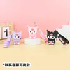 Bolsa de almacenamiento para auriculares de silicona con personaje Stitch para cruzar fronteras, llavero colgante, monedero infantil, llavero, personalización