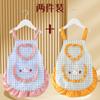 Bata para Bebé Niña Algodón Puro Otoño e Invierno Falda de Princesa para Niños Delantal Impermeable para Niña Babero de Comida para Bebé a la Moda Anti-Suciedad