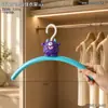 Percha Morada de Pequeño Monstruo para Ropa Infantil para Uso Doméstico, Antideslizante, Sin Marcas, Específica para Bebés, Organizador de Ropa para Bebés
