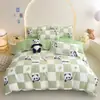 Venta al por mayor del fabricante Juego de cuatro piezas de algodón puro cepillado engrosado de sábanas y fundas de edredón Juego de ropa de cama de tres piezas para dormitorio Envío directo