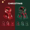 Bufanda Roja para Mujer 2025 Nuevo Invierno Estilo Coreano Cuadros Borgoña Cálida Versátil Navidad Bufanda de Hombre Fiesta Anual