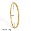 Pulseira Estreita de Aço Inoxidável 304 com Zircônia e Pedras Inteiras Transfronteiriça para Mulheres, Pulseira Simples Retro de Aço Titânio Gota d'Água Europeia e Americana Atacado
