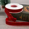 Cinta de Terciopelo Navideña con Lentejuelas en Stock para Decoración - Accesorios de Moño de Cinta Roja y Verde