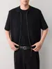 Cardigan com Zíper Momeike Masculino de Alta Inteligência para o Trabalho Outono 2026 Novo Colete de Mistura de Linho 22316