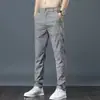 Pantalones Casuales de Seda Helada para Hombre, Pantalones Deportivos Sueltos de Pierna Recta, Delgados, de Secado Rápido para Verano, Pantalones de Trabajo Resistentes al Desgaste
