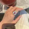 Nuevo Exquisito Anillo de Flor de Rosa Incrustado con Diamantes para Mujer, Estilo Vintage, Lujo Ligero, Moda de Alta Gama, Anillo de Temperamento Único