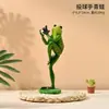 Zibo Vidro Yoga Rede Vermelha Sapo Artesanato de Resina Enfeites Decorações para Casa Presente Engraçado Ponto Turístico Atacado