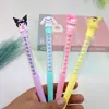 Bolígrafo Neutro de Goma Suave con Forma de Perro Yugui y Personaje Kulomi de Sanrio, Serie de Cuentas Redondas de Dibujos Animados, Bolígrafo de Firma para Instagram