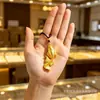 Nuevo collar colgante de color oro arena antiguo con pez grande y begonia, cadena para suéter de carpa y koi, venta al por mayor en joyerías