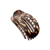 Pinza para el Cabello Francesa Plana de Nuevo Estilo Transfronteriza, Pinza Horizontal Grande Retro con Estampado de Leopardo y Múltiples Dientes para la Parte Posterior de la Cabeza, Accesorio para el Cabello para Recoger el Cabello Suelto