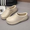 Zapatos de Trabajo para Chef de Cocina Antideslizantes de Eva Impermeables para Restaurante, Ropa de Exterior, Zapatos Gruesos de Algodón, Otoño e Invierno 2024