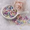 3-8mm Furo Cor Moinho de Água Destaque Pérola Perfurada ABS Imitação Pérola Miçanga DIY Acessórios de Joalheria