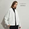 Cardigã Feminino Outono e Inverno Nova Edição Espacial Térmico e Úmido Sete à Prova de Vento Cardigã Casual Moda Jaqueta Feminina