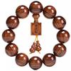 Autêntico Huanghuali de folha grande pulseira de doze caracteres doze zodíacos sândalo natural texto play joia fábrica direta atacado