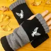 Guantes Personalizados para Otoño e Invierno, Guantes de Punto Cálidos y de Moda para Mujer, Moda Transfronteriza Guantes Bordados Patchwork Cálidos