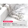 Cadena de aluminio para bolsos de mujer, accesorios de cadena, cadena de metal de repuesto, cadena de bolso pulida de cuatro lados, accesorios para correa de hombro de bolso cruzado