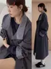 [Songming] Trench coat de comprimento médio com retalhos xadrez retrô para mulheres, coleção de outono, estilo Guangzhou Thirteen Rows, N425C