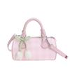 Bolso Cilíndrico a Cuadros Estilo Coreano para Mujer 2025 Verano Nueva Moda Fresco y Elegante Bolso de Hombro Cruzado con un Toque de Lujo Bolso Almohada