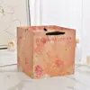 Bolsa de Tote con Pintura al Óleo de Flores Bolsa de Regalo Bolsa de Regalo Cuadrada Bolsa para Empaquetar Ramo de Floristería Bolsa de Regalo para el Día de San Valentín En Stock