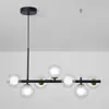 Luminária Pendente de Vidro para Restaurante de Luxo Leve Feijão Mágico, Design Criativo Minimalista Italiano, Luminária de Mesa para Sala de Jantar de Villa, Sem Alumínio