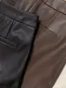 Falda midi de cuero para mujer Shenzhen Nanyou, de cintura alta, con abertura, recta, adecuada para ir al trabajo, elegante, dos colores
