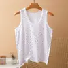 Chaleco de Algodón Puro para Mujeres de Mediana Edad y Mayores, Talla Grande, Corte Holgado, Camiseta Interior 100% Algodón, Estilo Chaleco Delgado de Verano