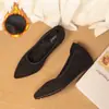 Zapatos de Frijol que Aumentan la Altura Interior Zapatos de Trabajo de Azafata Primavera y Otoño Zapatos de Trabajo Profesionales Negros Cómodos Suela Suave Zapatos de Cuña para Hotel Mujeres