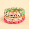 Amazon Nuevo Taylor Music 1989 Cerámica Blanda Letra Rosa Sol Sonriente Traje Pulsera SWIFTIE